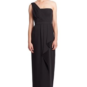 BCBG Black Kristine One Shoulder Dress